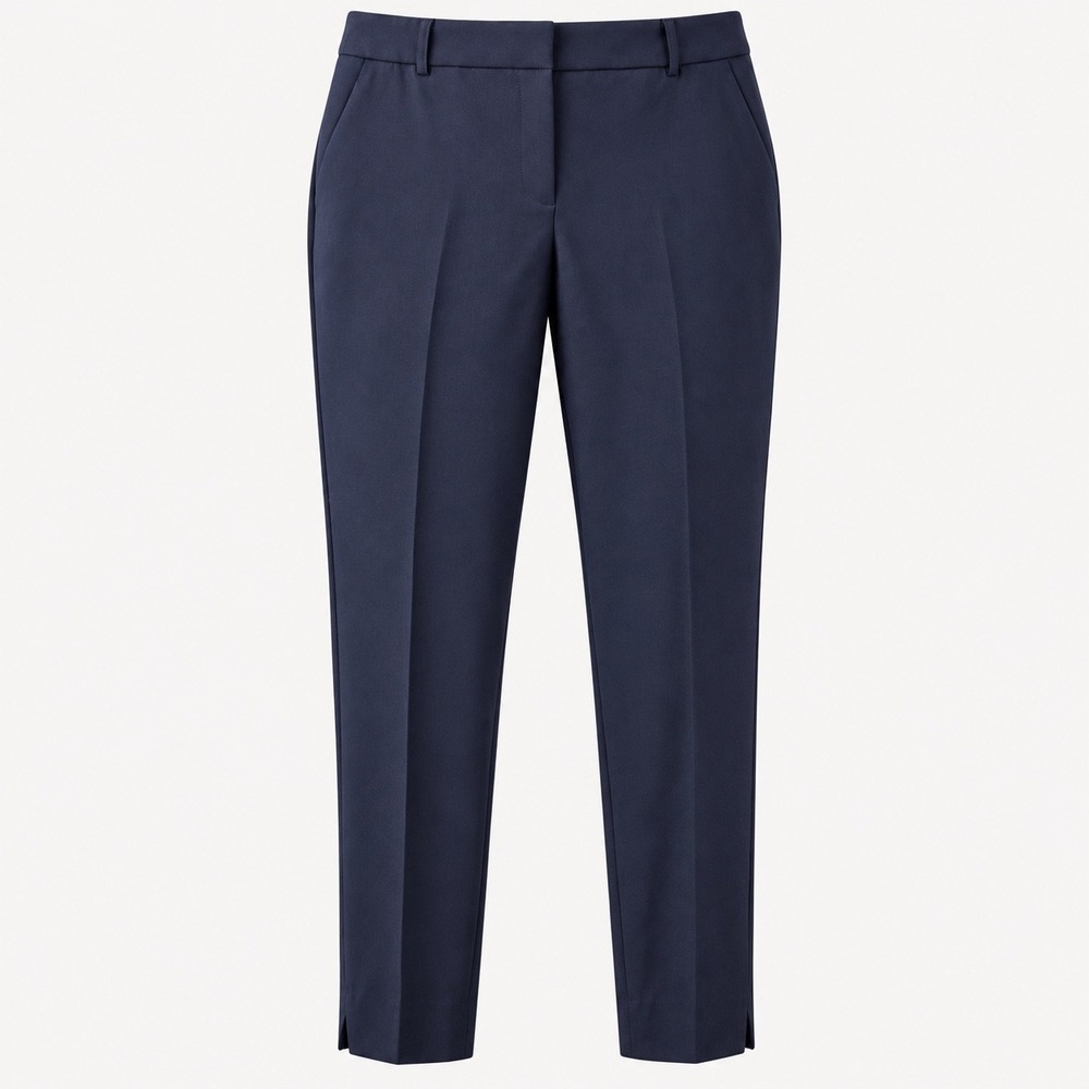 Talbots Hampshire Ankle Pants Women 14 Navy Straight Leg Career Office Classic